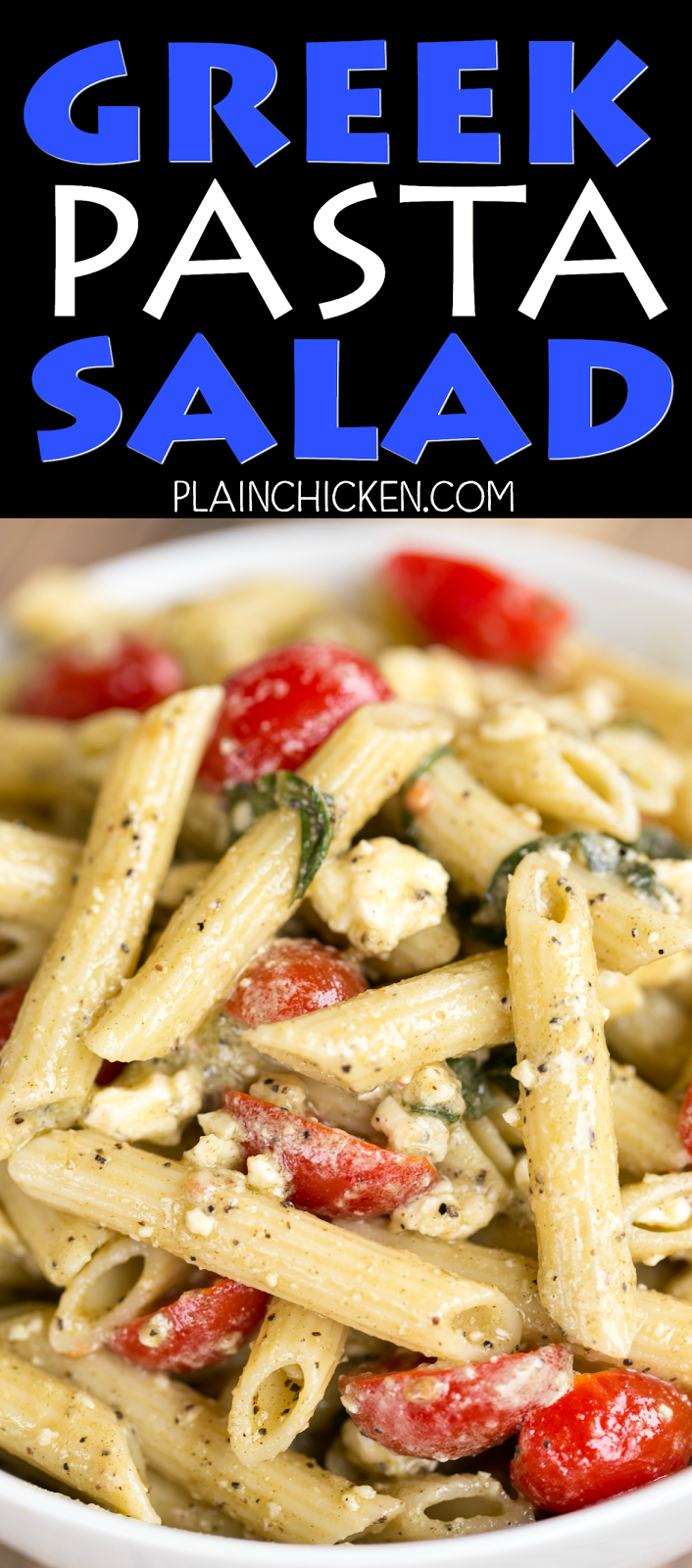 Greek Pasta Salad – Plain Chicken
