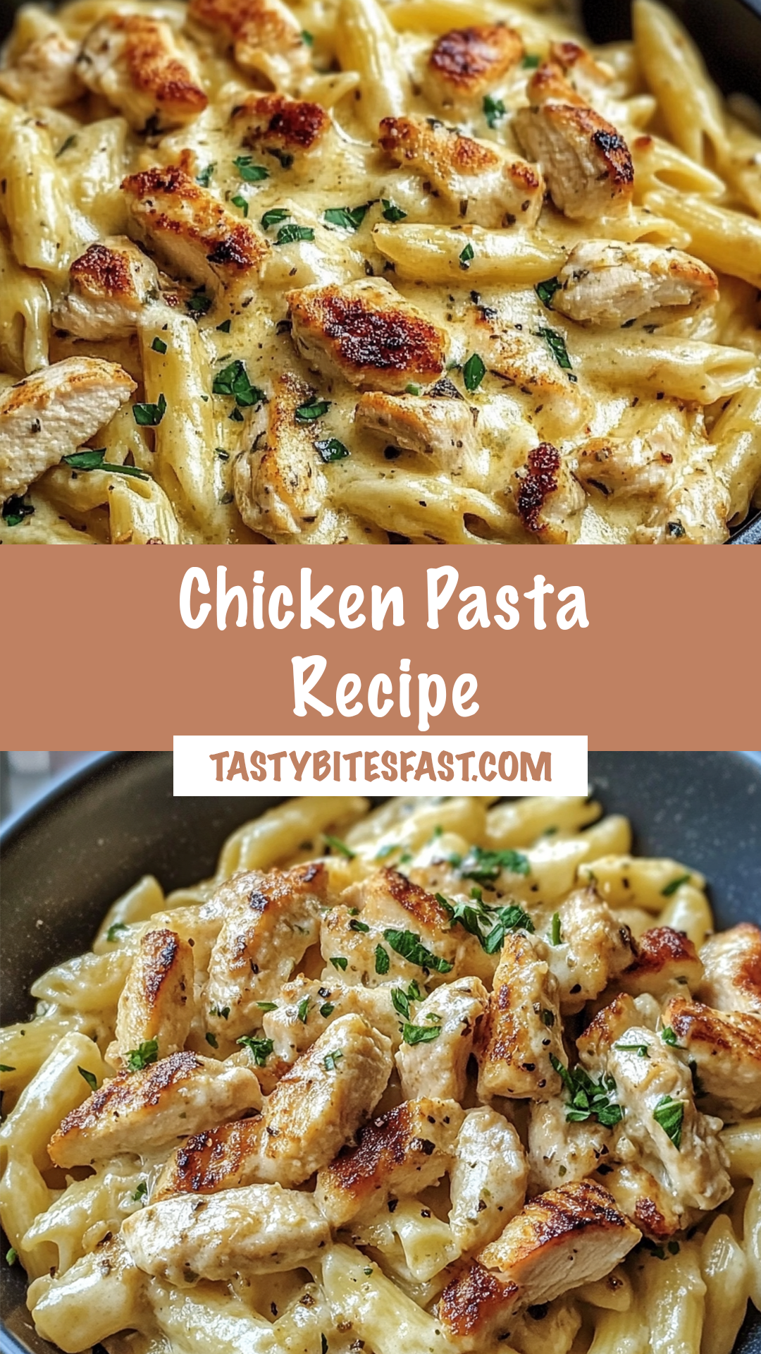 Creamy Garlic Chicken Pasta – A Comforting & Delicious One-Pan Meal! 🍗🍝🧄