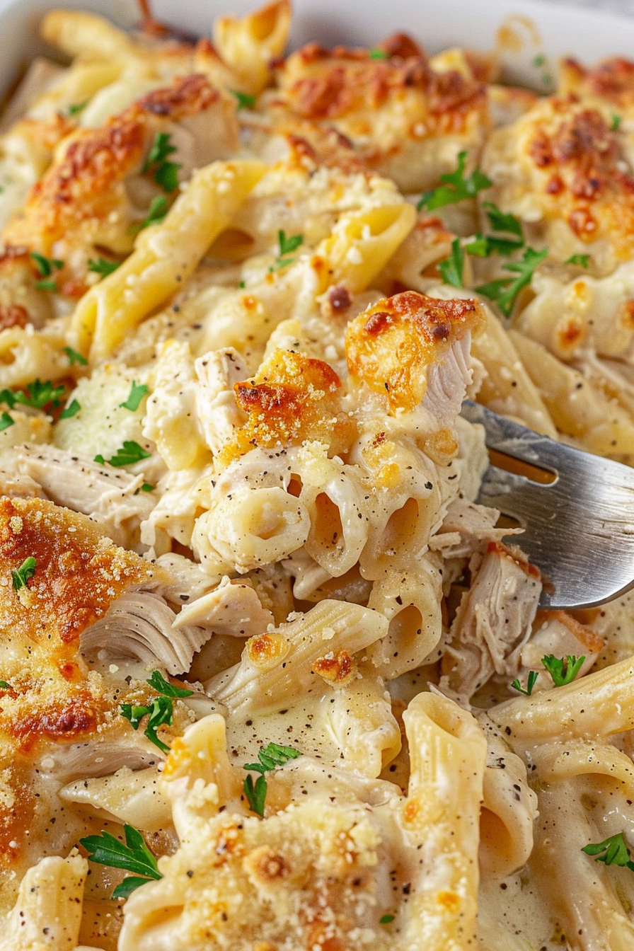 Garlic Parmesan Chicken Pasta Bake: Creamy, Cheesy Comfort
