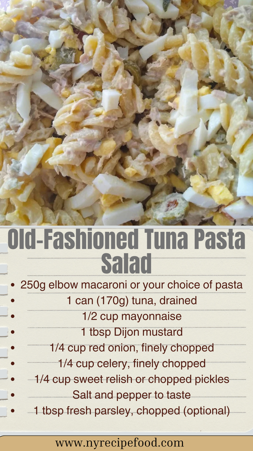 Old-Fashioned Tuna Pasta Salad