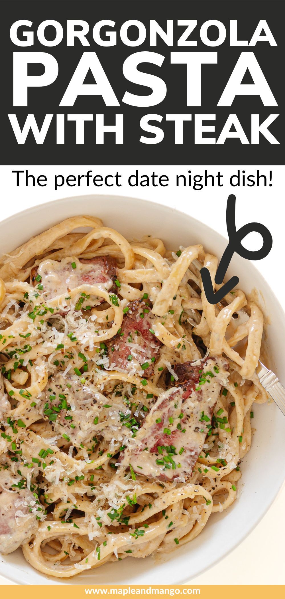 Gorgonzola Pasta with Steak