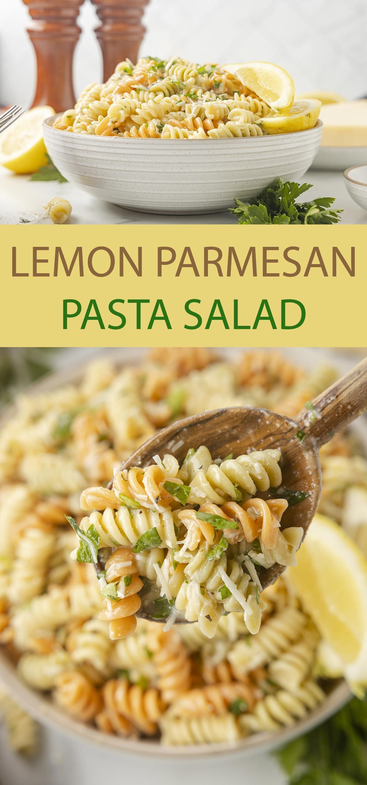 Creamy Lemon Parmesan Pasta Salad | Girl Gone Gourmet