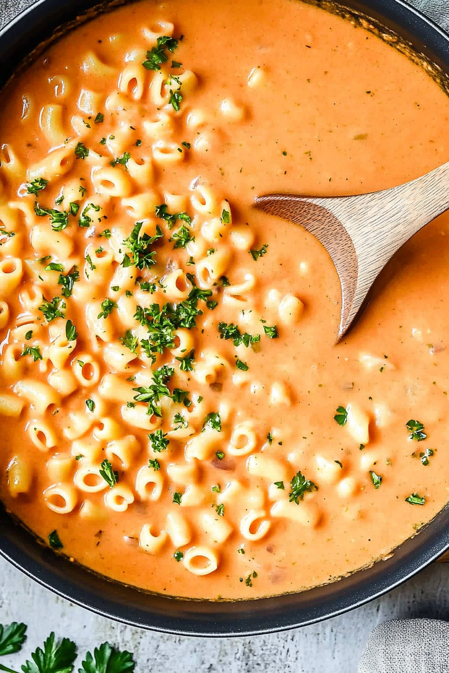Easy Tomato Soup with Noodles