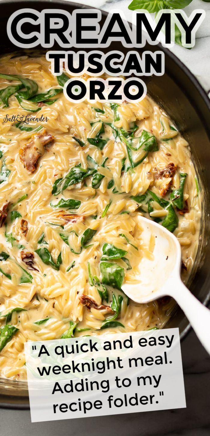 Creamy Tuscan Orzo