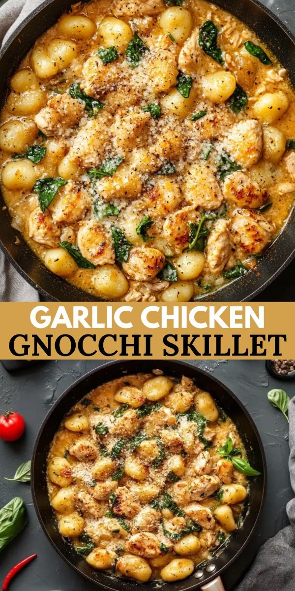 Garlic Chicken Gnocchi Skillet