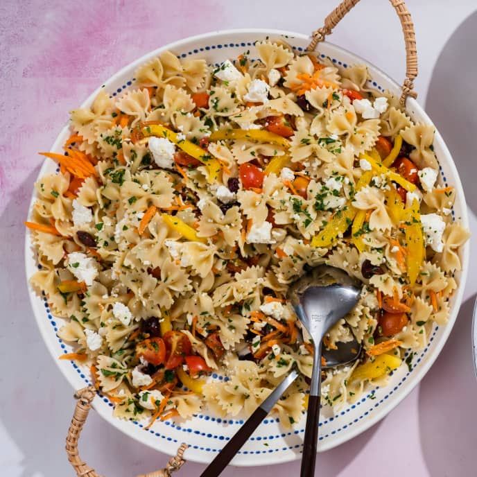 Summer Garden Pasta Salad with Olives and Feta | America's Test Kitchen Recipe